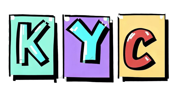 Letras KYC en carteles pequeños